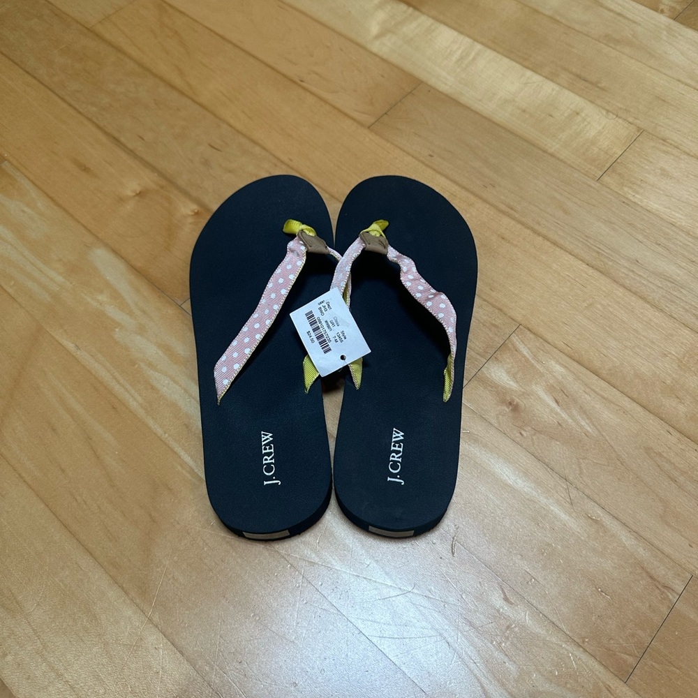 J.Crew Black and Pink Polka Dot Sandals - Picture 6 of 6